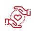 hands with heart icon