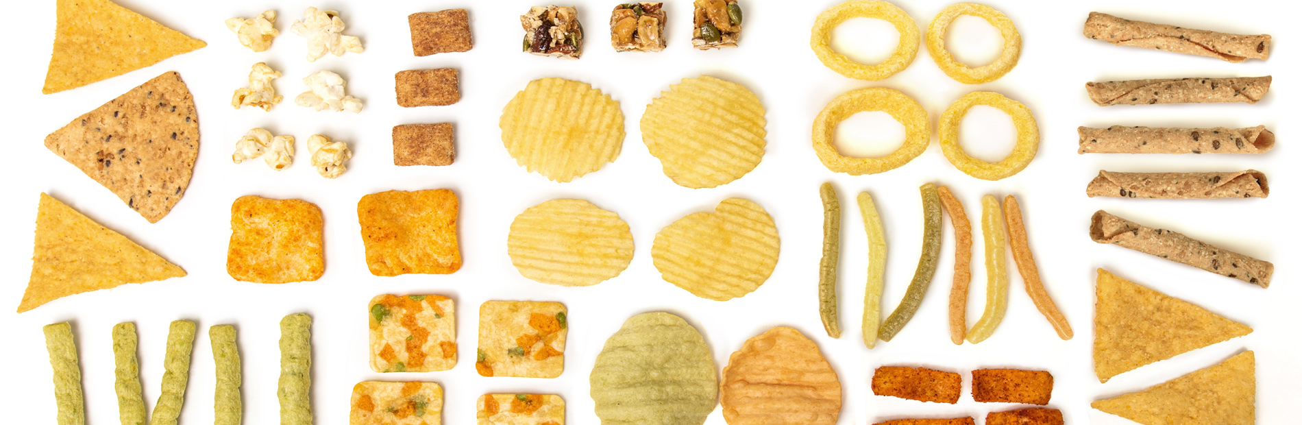 diverse range of snack products