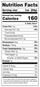 Dip Potato Chips Nutrition Facts